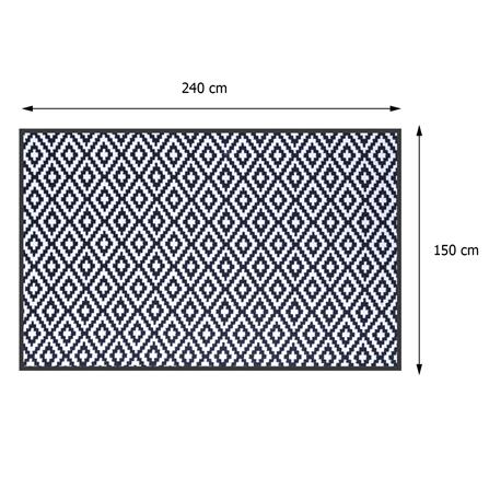 เสื่ออเนกประสงค์ MAT-ER MERRY MERRY 150x240 ซม. สีดำ/ขาว_3