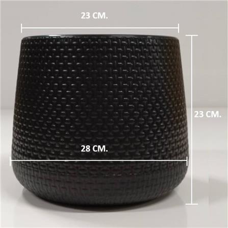 กระถางพลาสติก WACH 23 ซม. สีดำ_3