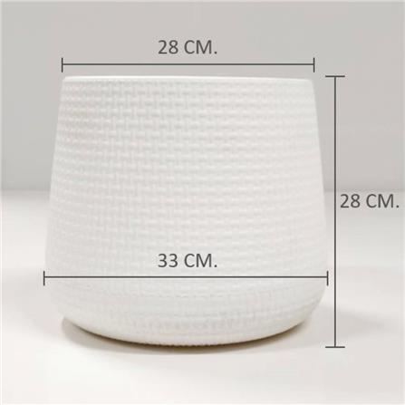 กระถางพลาสติก WACH 28 ซม. สีขาว_6