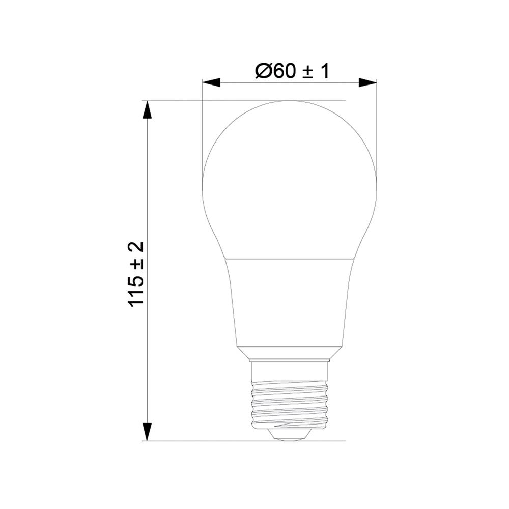 หลอด LED TOSHIBA A60 8 วัตต์ DAYLIGHT E27 แพ็ก 2 ชิ้น