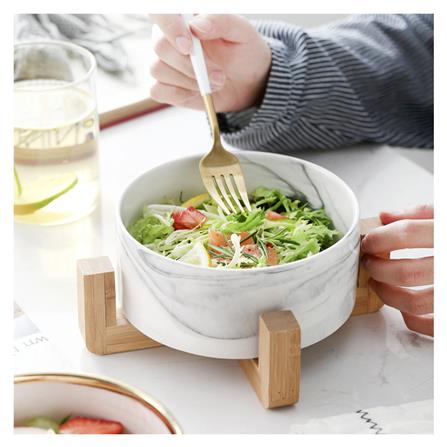 ชามเซรามิก 8 นิ้ว BAMBOO MARBLE สีเทา_2