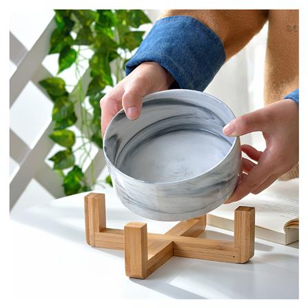 ชามเซรามิก 8 นิ้ว BAMBOO MARBLE สีเทา_5