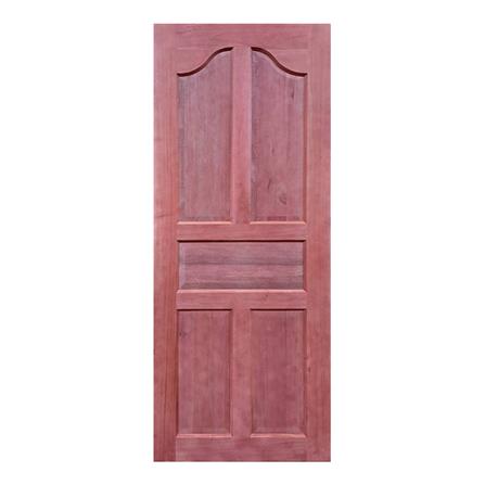 ประตูไม้เนื้อแข็ง AZLE 5 ฟักปีกนก 80X200 ซม. ไม่เจาะลูกบิด