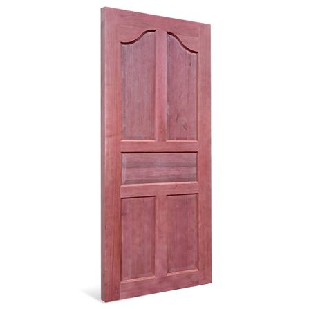 ประตูไม้เนื้อแข็ง AZLE 5 ฟักปีกนก 80X200 ซม. ไม่เจาะลูกบิด_1