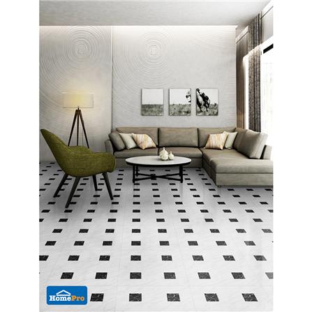 กระเบื้องพื้น 40x40 ซม. คาซ่า นิว แบล็ค ไวท์ 0.96M2_2