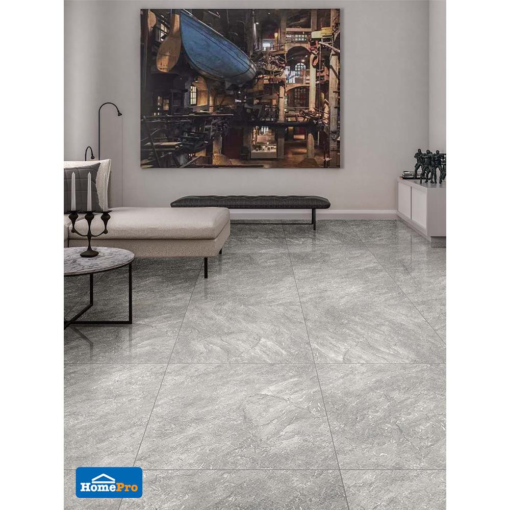 กระเบื้องพื้น 60x60 ซม. กัสเบล เทา 1.44M2