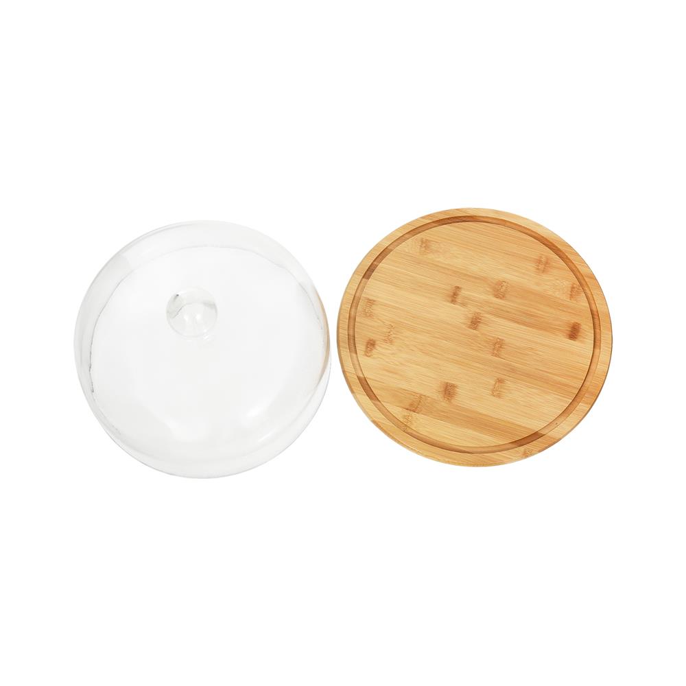 ที่วางเค้กพร้อมฝาแก้ว BAMBOO 11 นิ้ว
