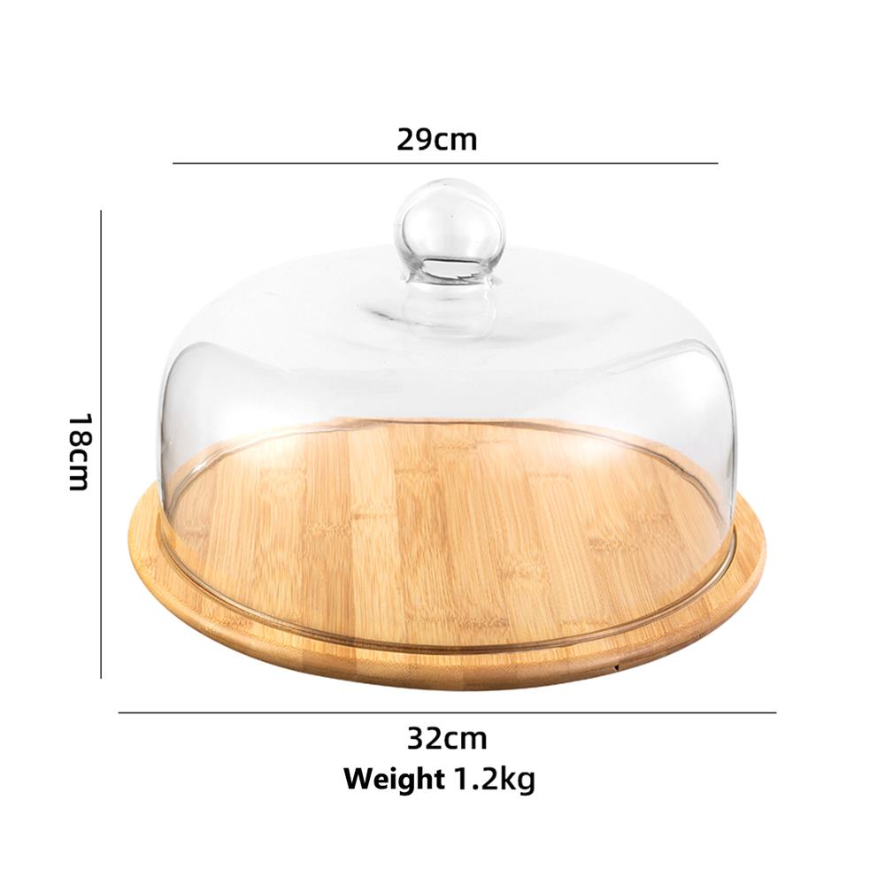 ที่วางเค้กพร้อมฝาแก้ว BAMBOO 11 นิ้ว