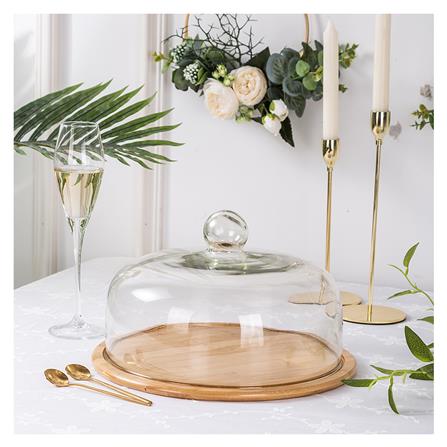 ที่วางเค้กพร้อมฝาแก้ว BAMBOO 11 นิ้ว_4