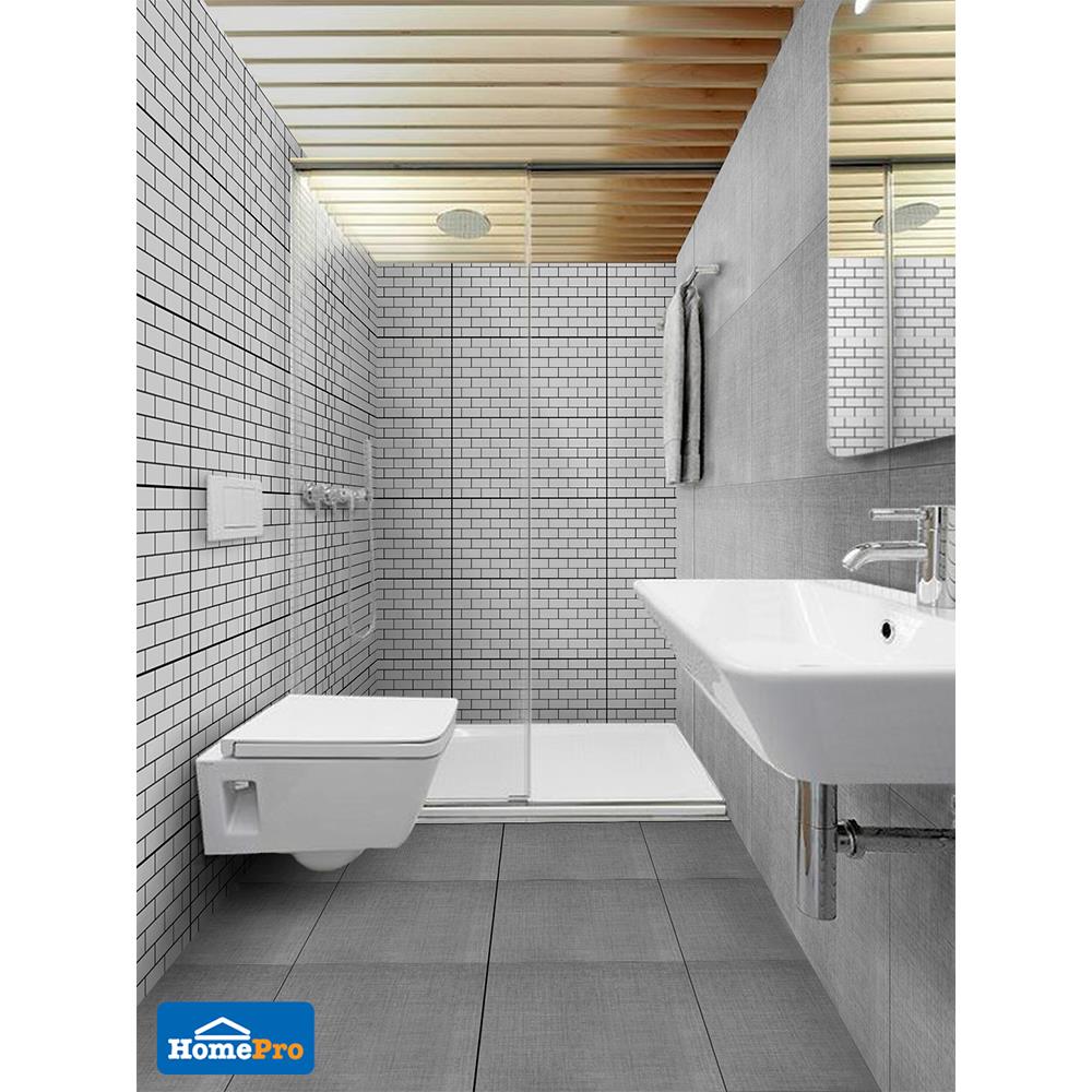 กระเบื้องพื้น 40x40 ซม. คอสโม่ นิว แบล็ค ไวท์ 0.96M2