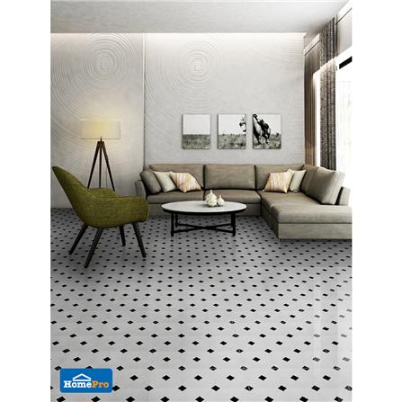 กระเบื้องพื้น 40x40 ซม. ทีน่า นิว II แบล็ค ไวท์_2