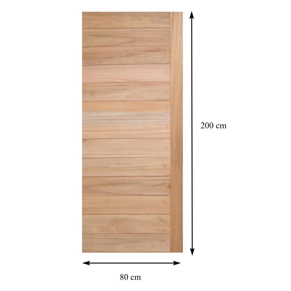 ประตูไม้โอ๊ค AZLE CROSS 80x200 ซม. สีธรรมชาติ ไม่เจาะลูกบิด