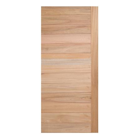 ประตูไม้โอ๊ค AZLE CROSS 80x200 ซม. สีธรรมชาติ ไม่เจาะลูกบิด_0