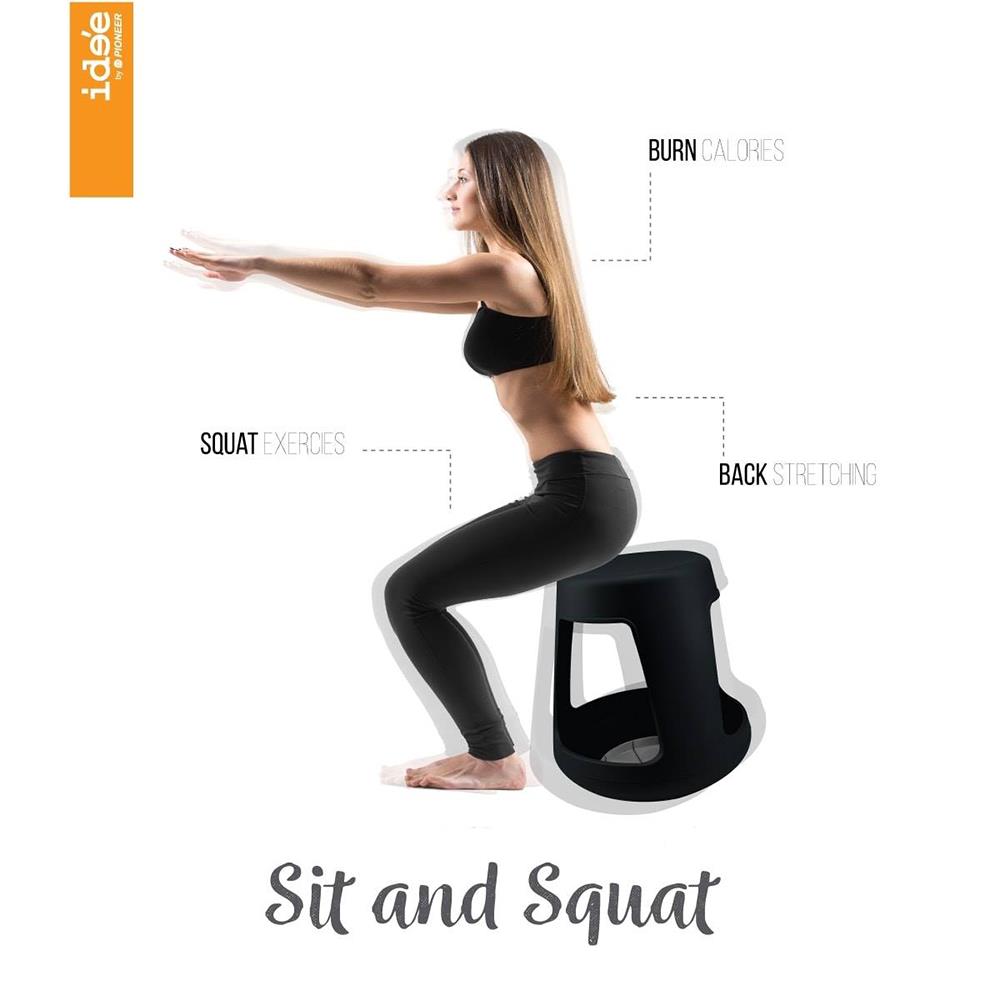 เก้าอี้ออกกำลังกายพลาสติก PIONEER PN9334 สีดำ