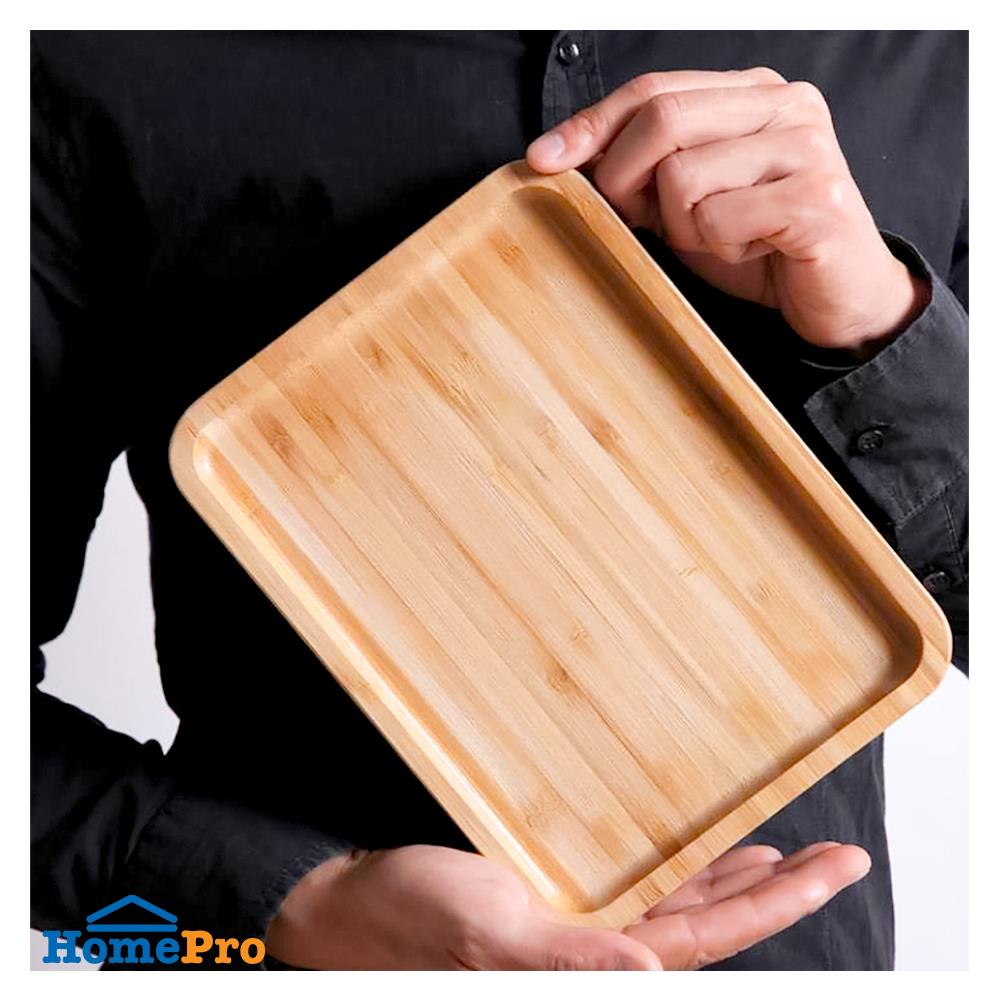 ถาดไม้ไผ่เหลี่ยม BAMBOO 20x30 ซม.