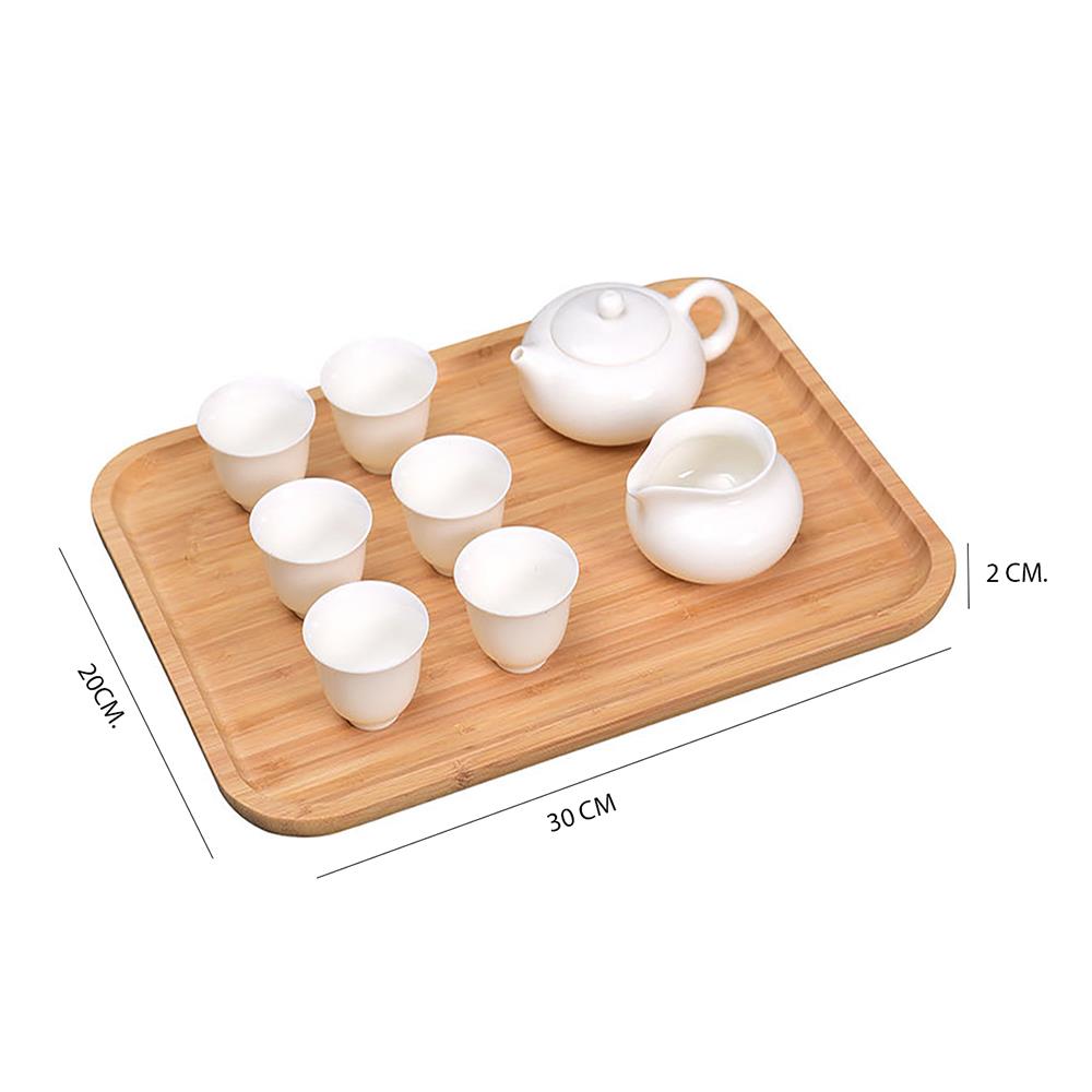 ถาดไม้ไผ่เหลี่ยม BAMBOO 20x30 ซม.