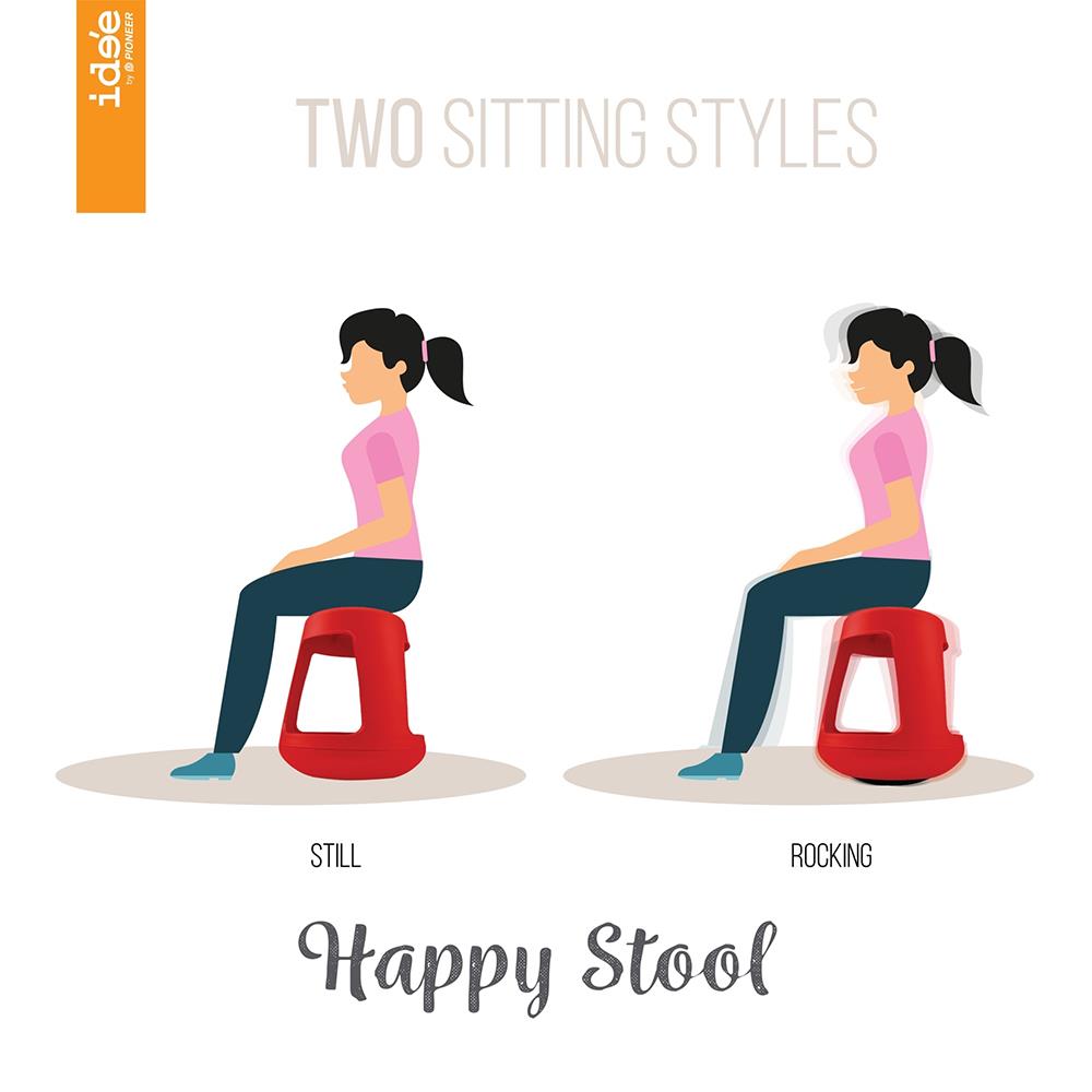 เก้าอี้ออกกำลังกายพลาสติก PIONEER PN9334 สีแดง