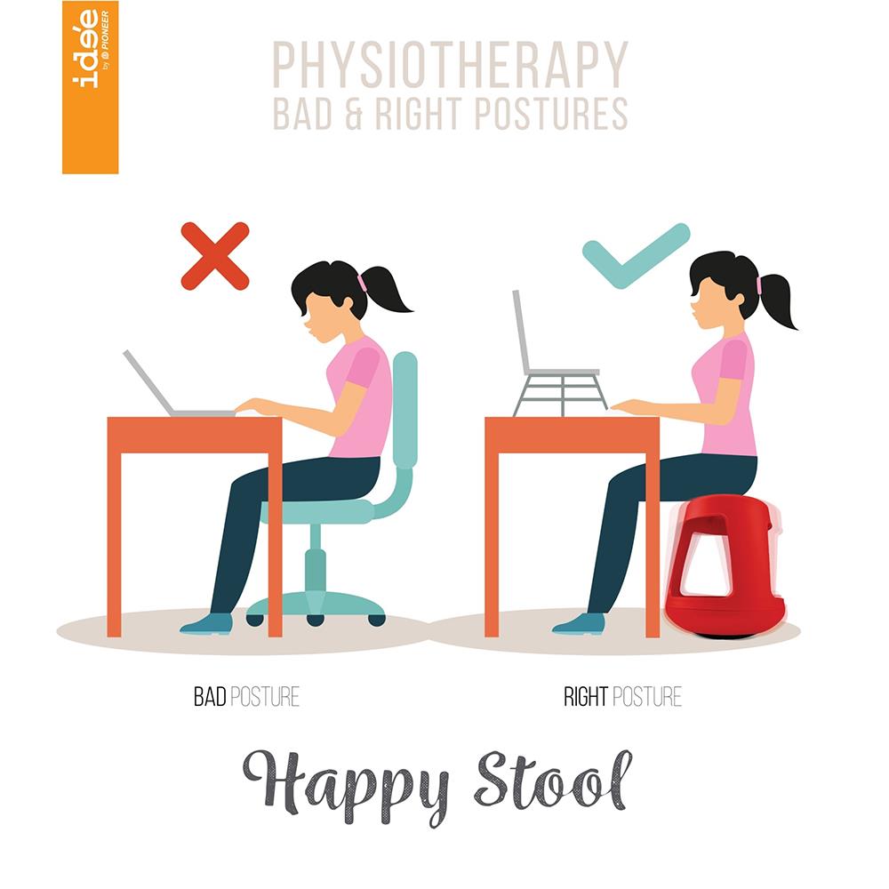 เก้าอี้ออกกำลังกายพลาสติก PIONEER PN9334 สีแดง