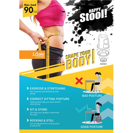 เก้าอี้ออกกำลังกายพลาสติก PIONEER PN9334 สีแดง_3