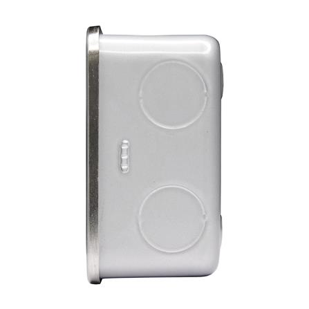 ชุดหน้ากาก 2 ช่อง HACO M1002+HM831 สีเงิน_2