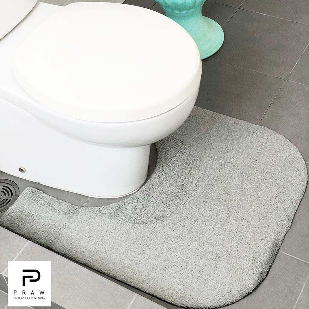 พรมห้องน้ำ PRAW TOILET 62x70 ซม. สีเทา