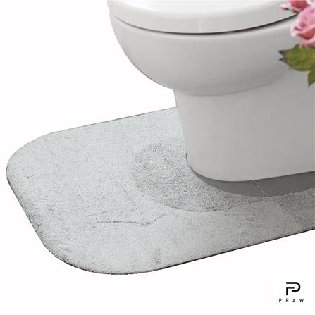 พรมห้องน้ำ PRAW TOILET 62x70 ซม. สีเทา_2