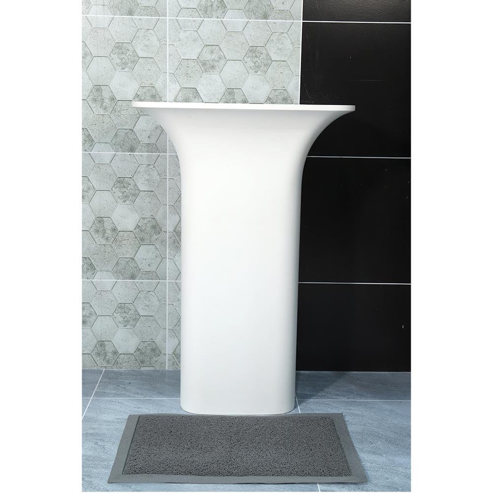 พรมเช็ดเท้าดักฝุ่น HOME LIVING STYLE CLEAN 40x60 ซม. สีเทา