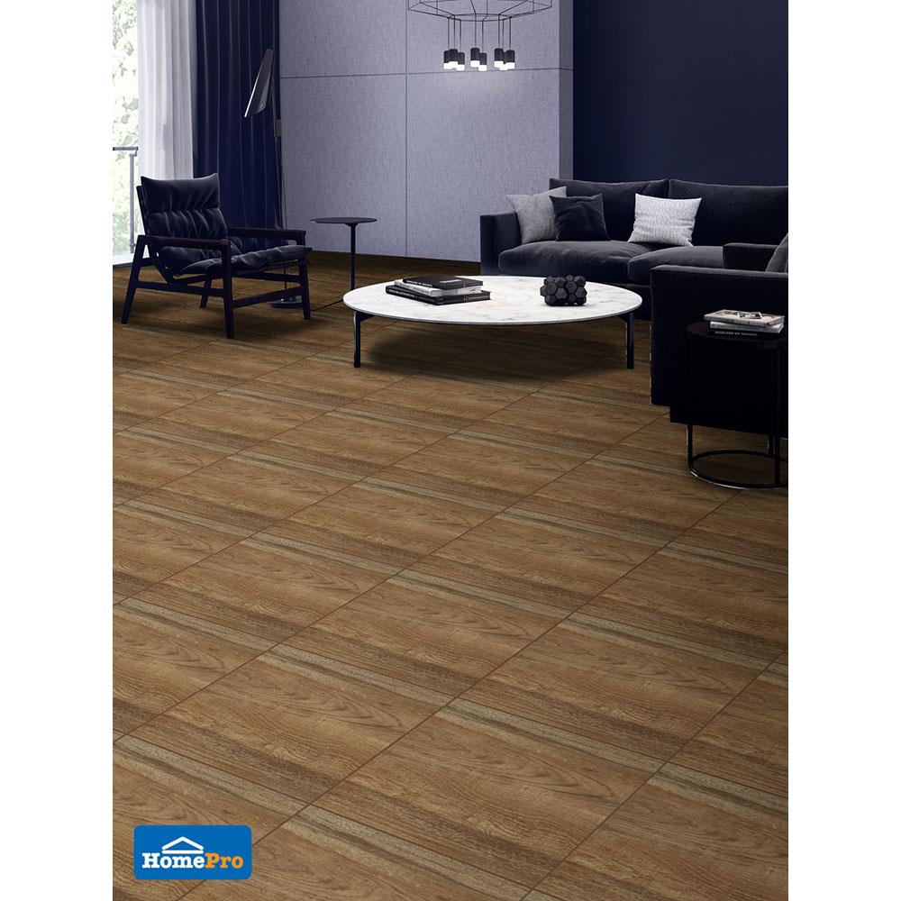 กระเบื้องพื้น 18x18 นิ้ว TARA คิงวู้ด น้ำตาล EXC PM 1M2