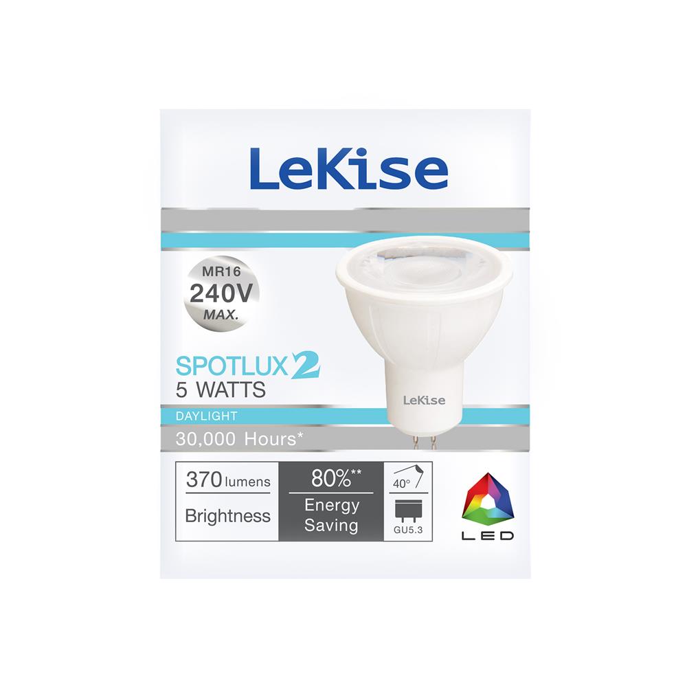 หลอด LED LEKISE MR16 SLX2 GU5.3 5 วัตต์ DAYLIGHT สีขาว