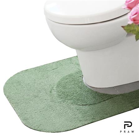 พรมห้องน้ำ PRAW TOILET 62x70 ซม. สีเขียว_1