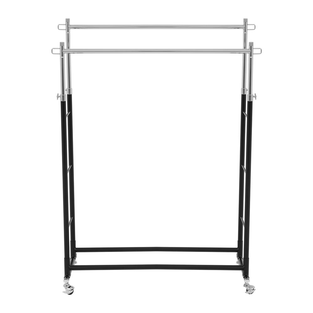 ราวแขวนผ้าบาร์คู่ปรับระดับ100.5x41x184cm สีดำ PLIM