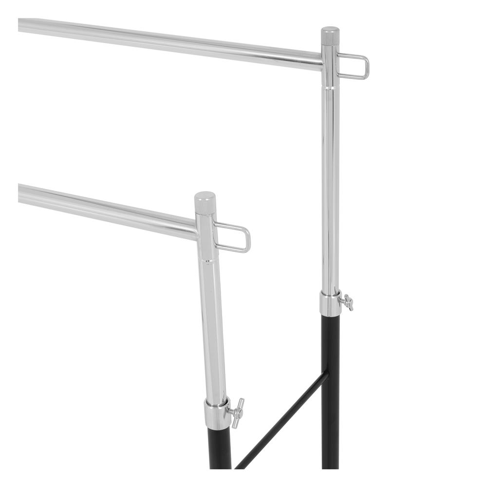 ราวแขวนผ้าบาร์คู่ปรับระดับ100.5x41x184cm สีดำ PLIM