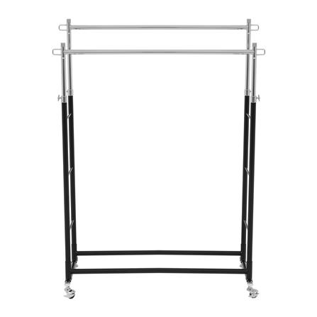 ราวแขวนผ้าบาร์คู่ปรับระดับ100.5x41x184cm สีดำ PLIM_2