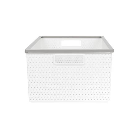 ตะกร้าผ้าเหลี่ยม PLIM STACK ไซซ์ L สีขาว_3