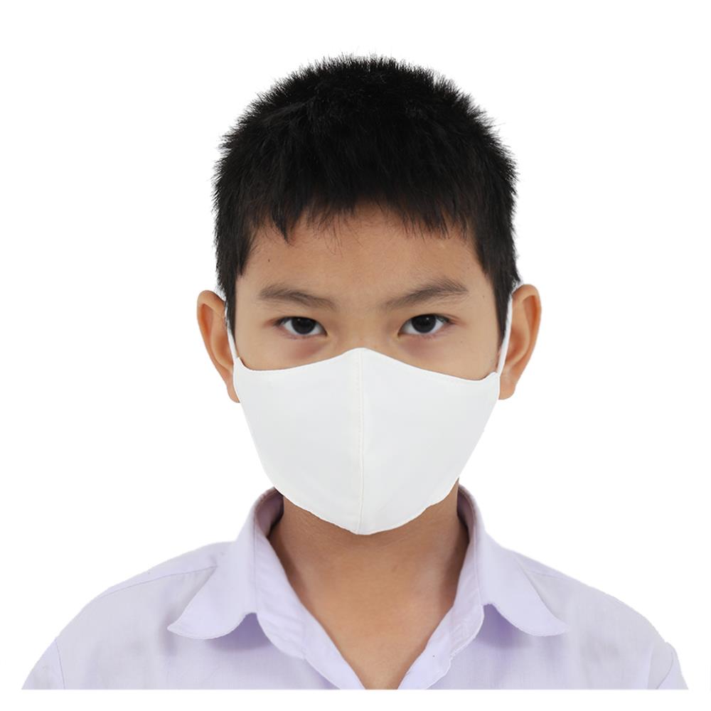 หน้ากากผ้าเด็ก DEXZON คล้องคอ PM 2.5 สีขาว
