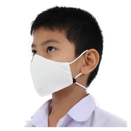 หน้ากากผ้าเด็ก DEXZON คล้องคอ PM 2.5 สีขาว_5