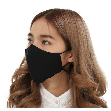 หน้ากากผ้า DEXZON คล้องคอ PM 2.5 สีดำ_5