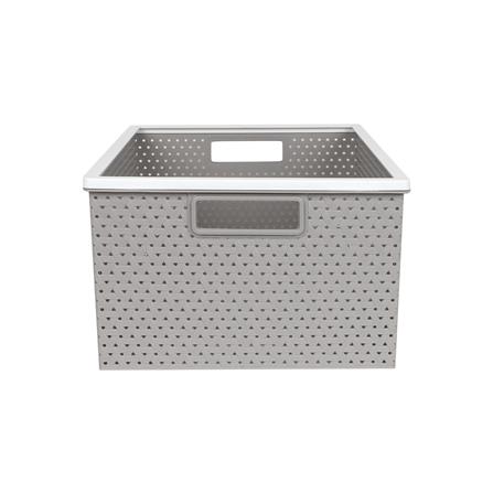 ตะกร้าผ้าเหลี่ยม PLIM STACK ไซซ์ L สีเทา_3