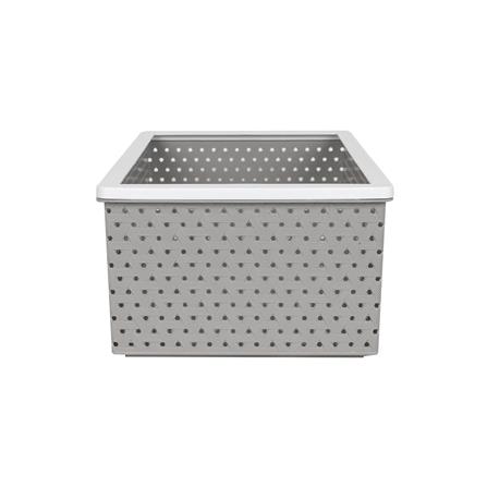 ตะกร้าผ้าเหลี่ยม PLIM STACK ไซซ์ S สีเทา_3