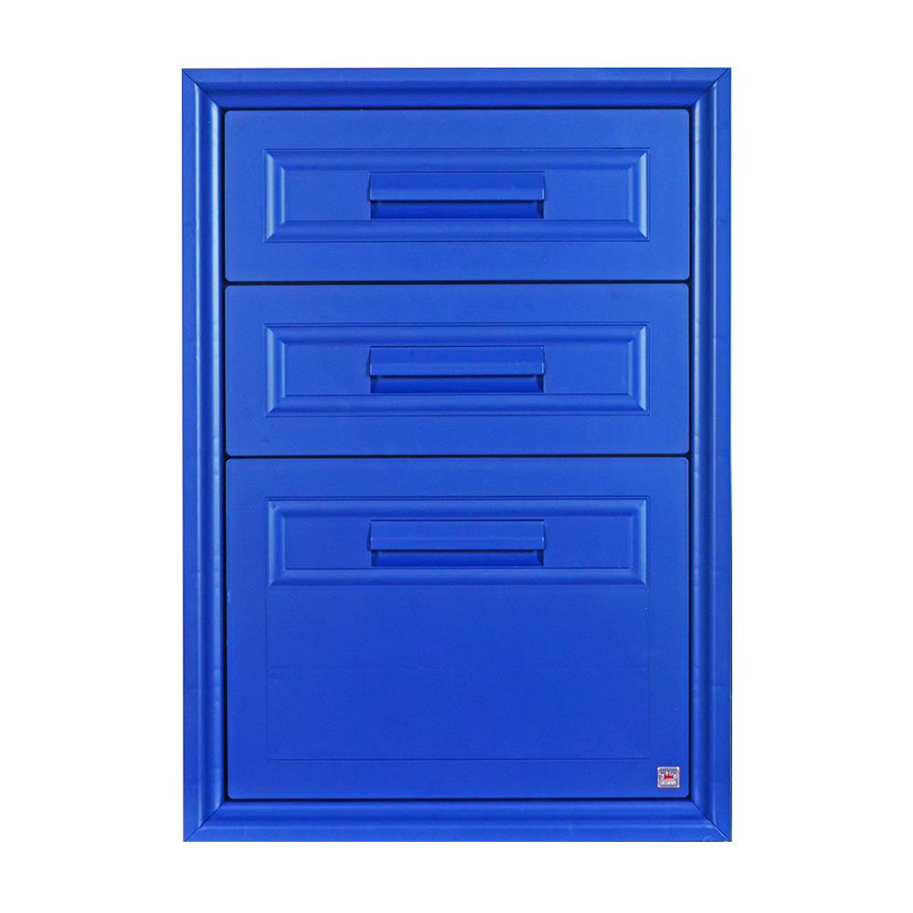 ตู้ลิ้นชัก 3 ชั้น KING GOLD 47x67 ซม. สีน้ำเงิน