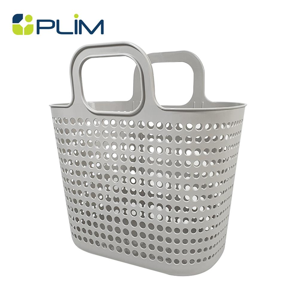 ตะกร้าผ้าเหลี่ยมหูหิ้ว PLIM BUBBLE SIZE M สีเทา_1
