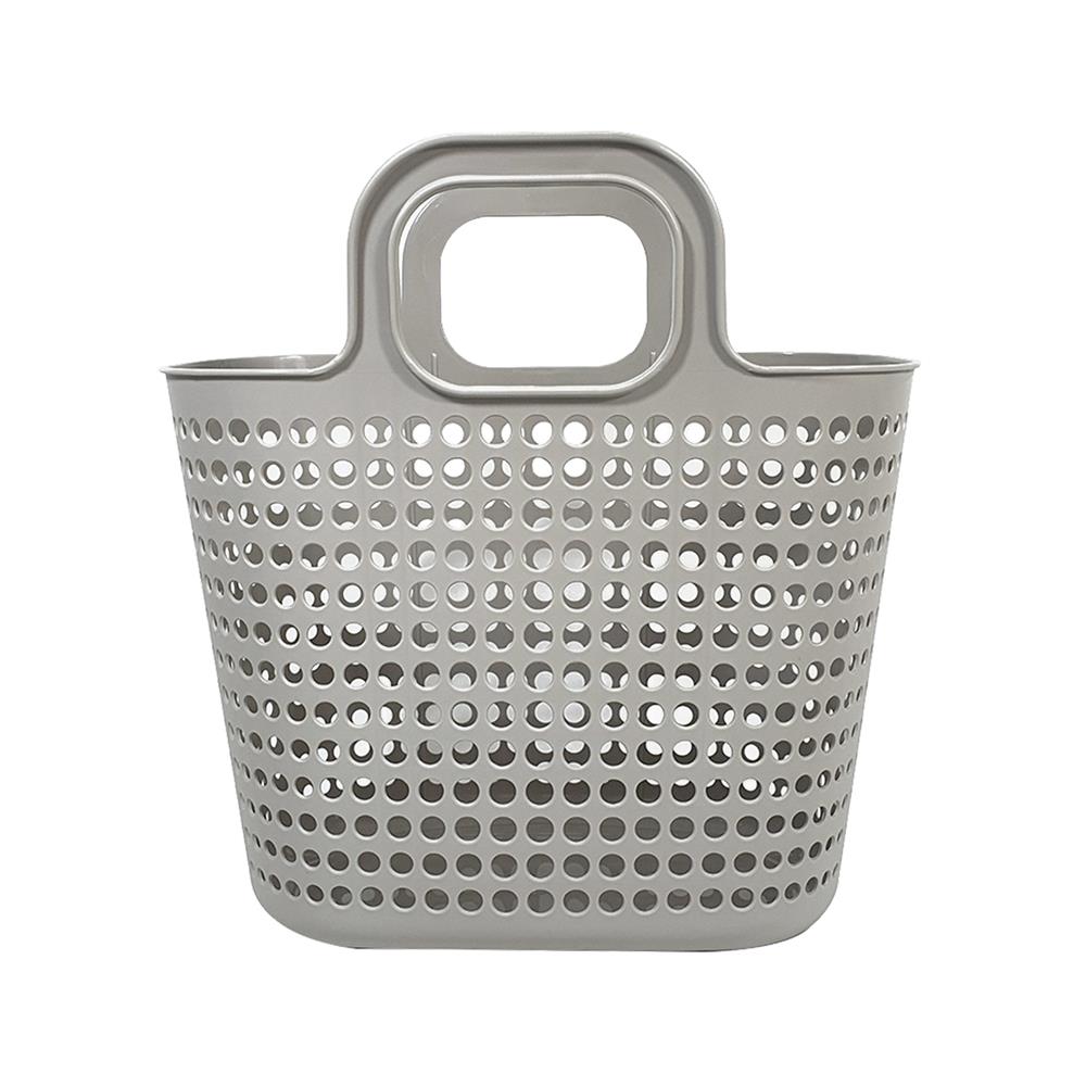 ตะกร้าผ้าเหลี่ยมหูหิ้ว PLIM BUBBLE SIZE M สีเทา