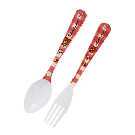 ชุดช้อนส้อมเมลามีน SUPERWARE RILAKKUMA MEETS WITH EGGS 2 ชิ้น/ชุด_0