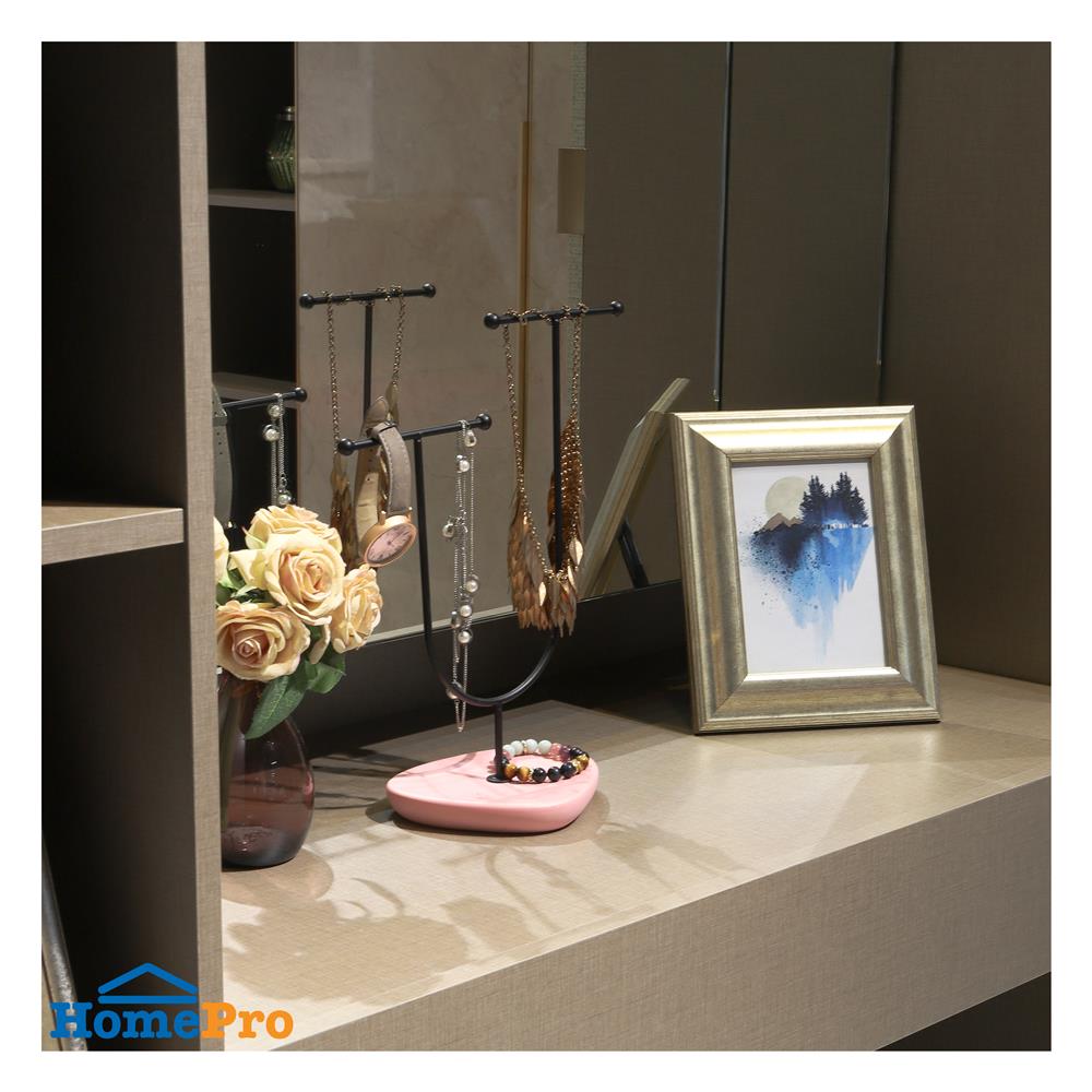 อุปกรณ์จัดเก็บเครื่องประดับ เรซิ่น STACKO WISH 25X13.5X35 ซม. สีชมพู