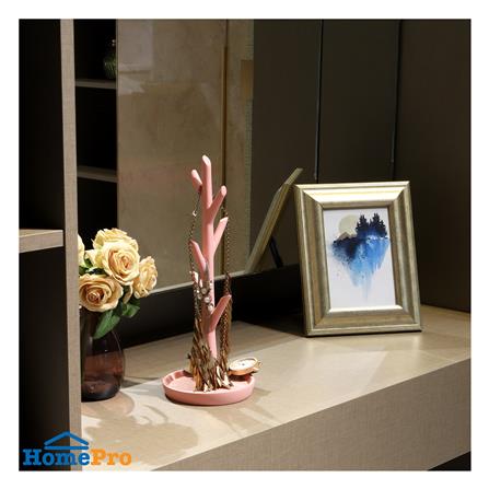 อุปกรณ์จัดเก็บเครื่องประดับ เรซิ่น STACKO WISH 13.3X13.3X31.3 ซม. สีชมพู_3