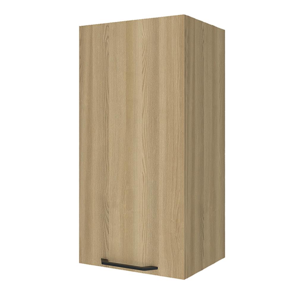 ตู้เดี่ยว WPC PARAZZO ENZO มือจับดำ 40x80 ซม. สีเนเชอรัลโอ๊ก