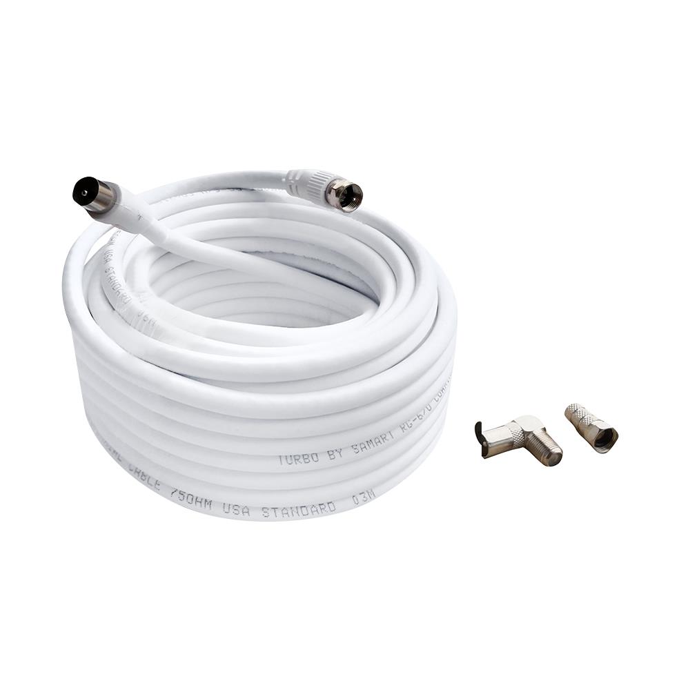 สายอากาศ TV พร้อมแจ็ค MOVADA 10 เมตร สีขาว