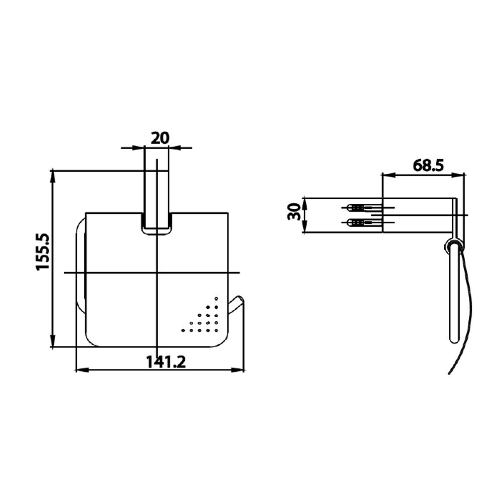ที่ใส่กระดาษ COTTO CT0273(HM) สีโครม