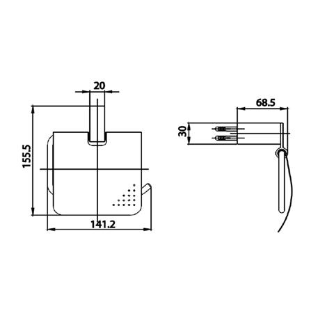 ที่ใส่กระดาษ COTTO CT0273(HM) สีโครม_1