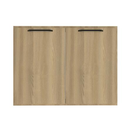 บานซิงค์คู่ WPC PARAZZO ENZO มือจับดำ 80x60 ซม. สี เนเจอรัลโอ๊ค